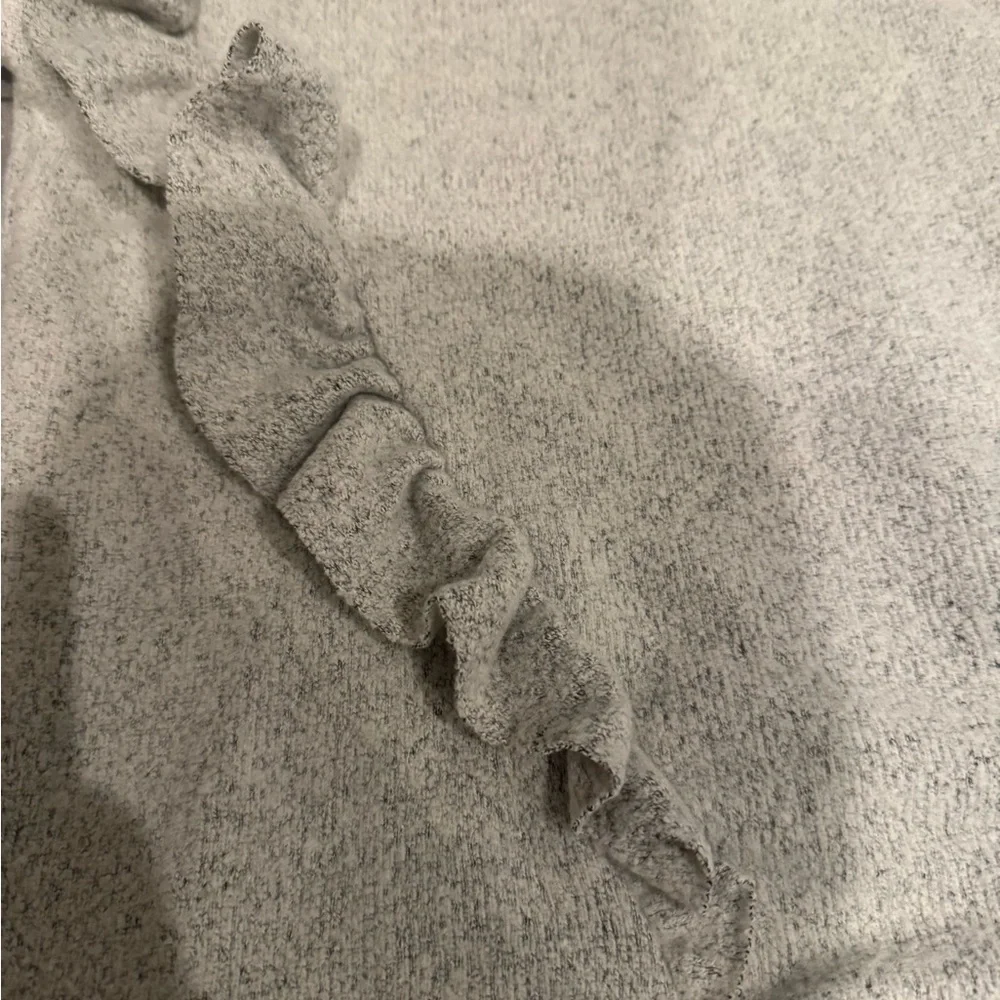 Gray Ruffle Sweater - Picture 3 of 4